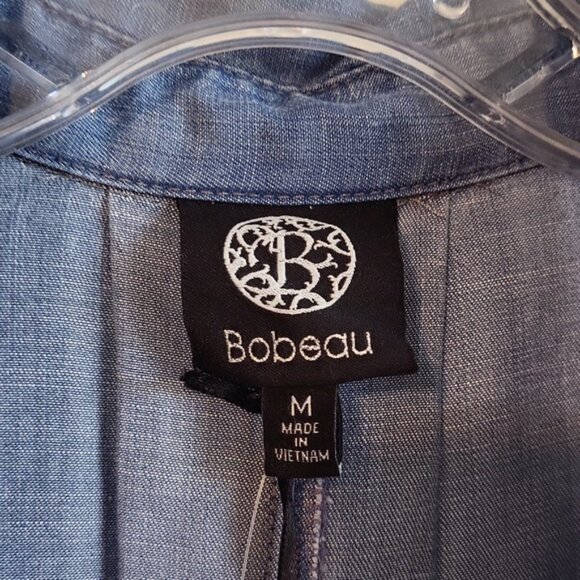 Bobeau Lace-Up Chambray Shirt Dress - Picture 8 of 14